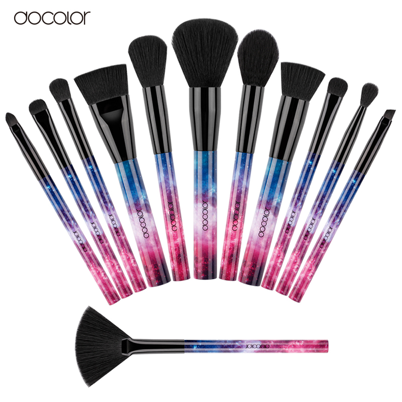 Bộ Cọ Trang Điểm Docolor 12 Pieces Galaxy Stars Makeup Brush Set