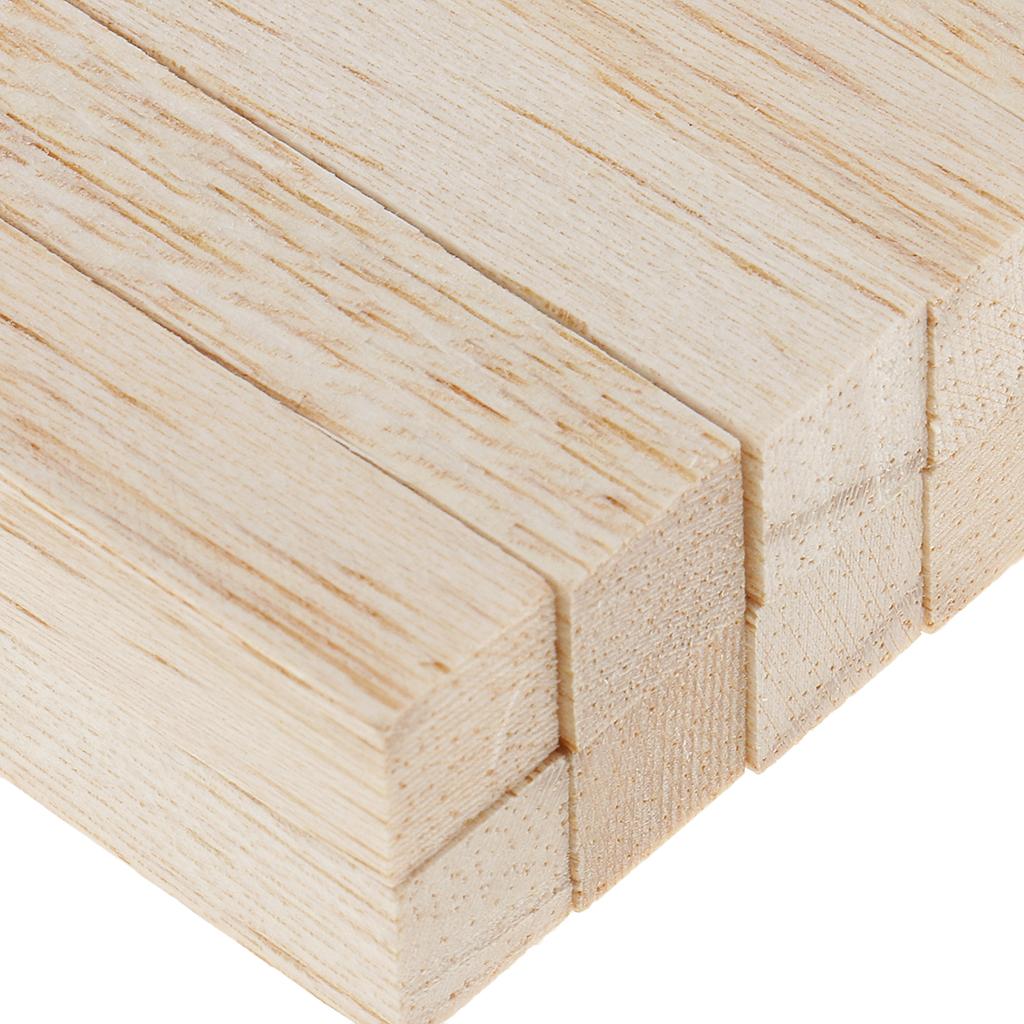 2xBalsa Wood Stick Unfinished Woodcraft Square Stick Dowel Rod 80mm 10 Pieces