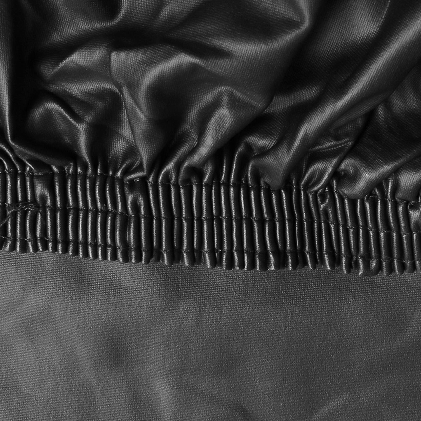 2X Elastic Edged Table Cover Round Fitted Tablecover Outdoor Indoor Black