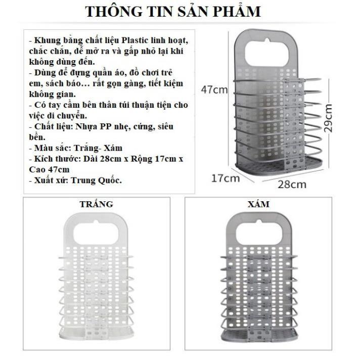 Giỏ NHỰA Treo Quần Áo, Treo Đồ Đa Năng Gấp Gọn