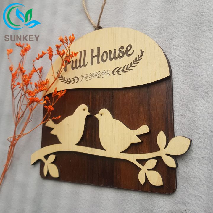 Bảng Gỗ Trang Trí Full House - Kích Thước 25x15 cm - Chất Liệu Gỗ MDF Nhập Khẩu - Trang Trí Tường, Decor