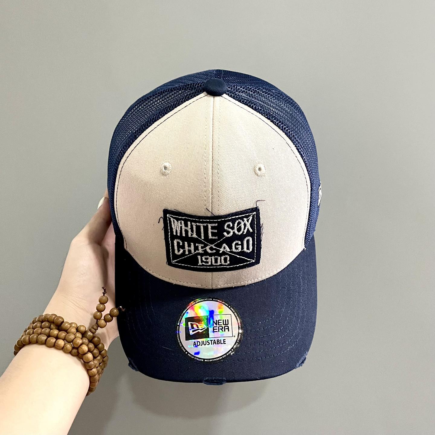 Nón kết, mũ lưỡi trai Chicago vải kaki phối lưới form đứng chuẩn thời trang đường phố cao cấp