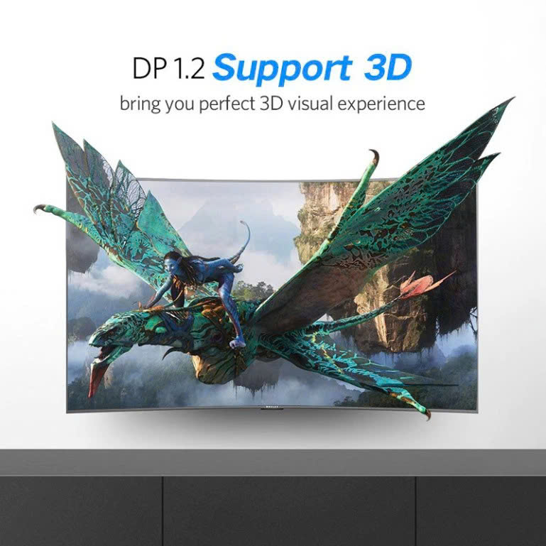 Cáp dp ra displayport 1.5m màu đen hợp kim Dây Displayport support 4K*60Hz 3D - Hàng Nhập Khẩu