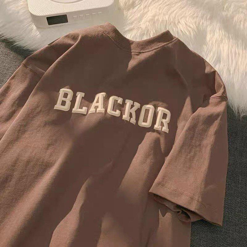 Áo thun tay lỡ form rộng - phông nam nữ cotton oversize - T shirt BLACKOR - 2N Unisex