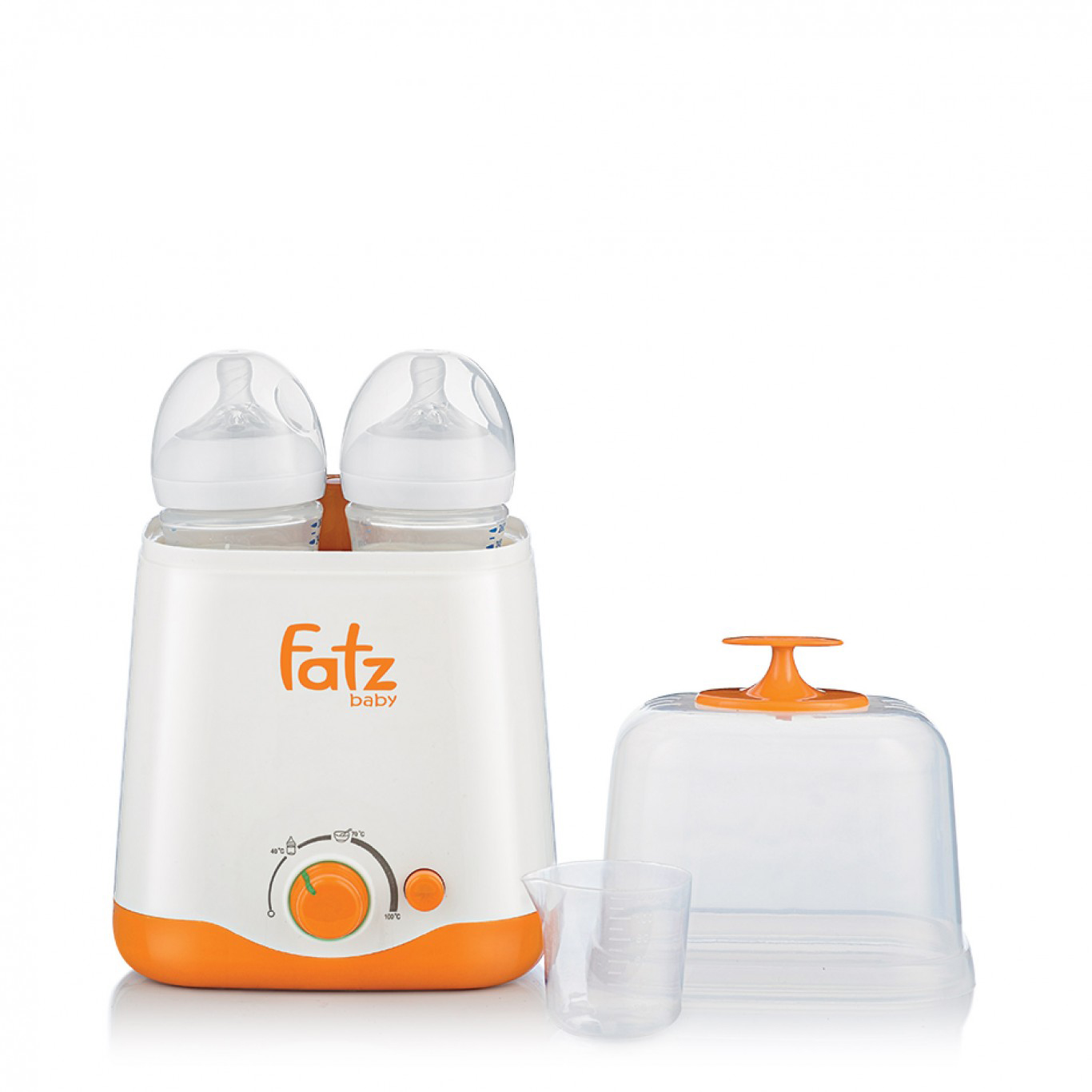 Máy hâm sữa 2 bình cổ rộng Fatz Baby tặng xe trượt đà cho bé VBC-123-6