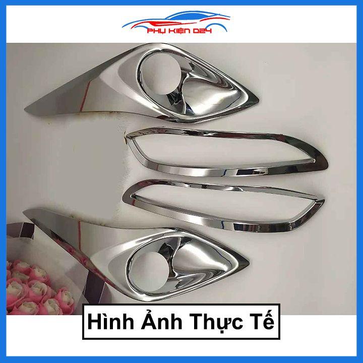 Ốp viền đèn gầm trước sau xe Vios 2019-2020 mạ Crom chống trầy trang trí làm đẹp xe