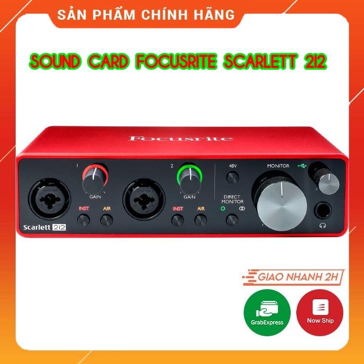 Sound Card Focusrite Scarlett 2i2 Gen 3 . Chuyên Dùng Cho Phòng Thu Âm , Hát Livestream Chuyên Nghiệp