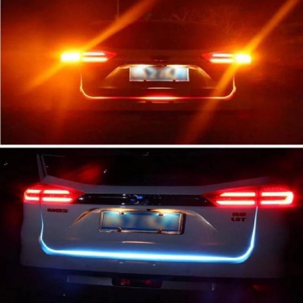 Đèn led cốp xe hơi 12V loại tốt băng keo đỏ dải 6 chế độ 7 màu sắc Báo Hiệu/ Phanh/ Khẩn Cấp/ Nháy Đuổi Nhanh