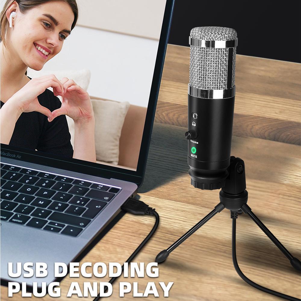 Micrô điện dung USB chuyên nghiệp Depusheng A9 Mic máy tính để bàn chơi game có độ nhạy cao cho PC Ghi âm Youtube Truyền phát video Màu sắc: A9