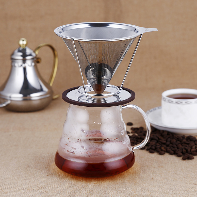 Dụng cụ pha drip coffee inox không cần giấy lọc - Phểu lọc inox