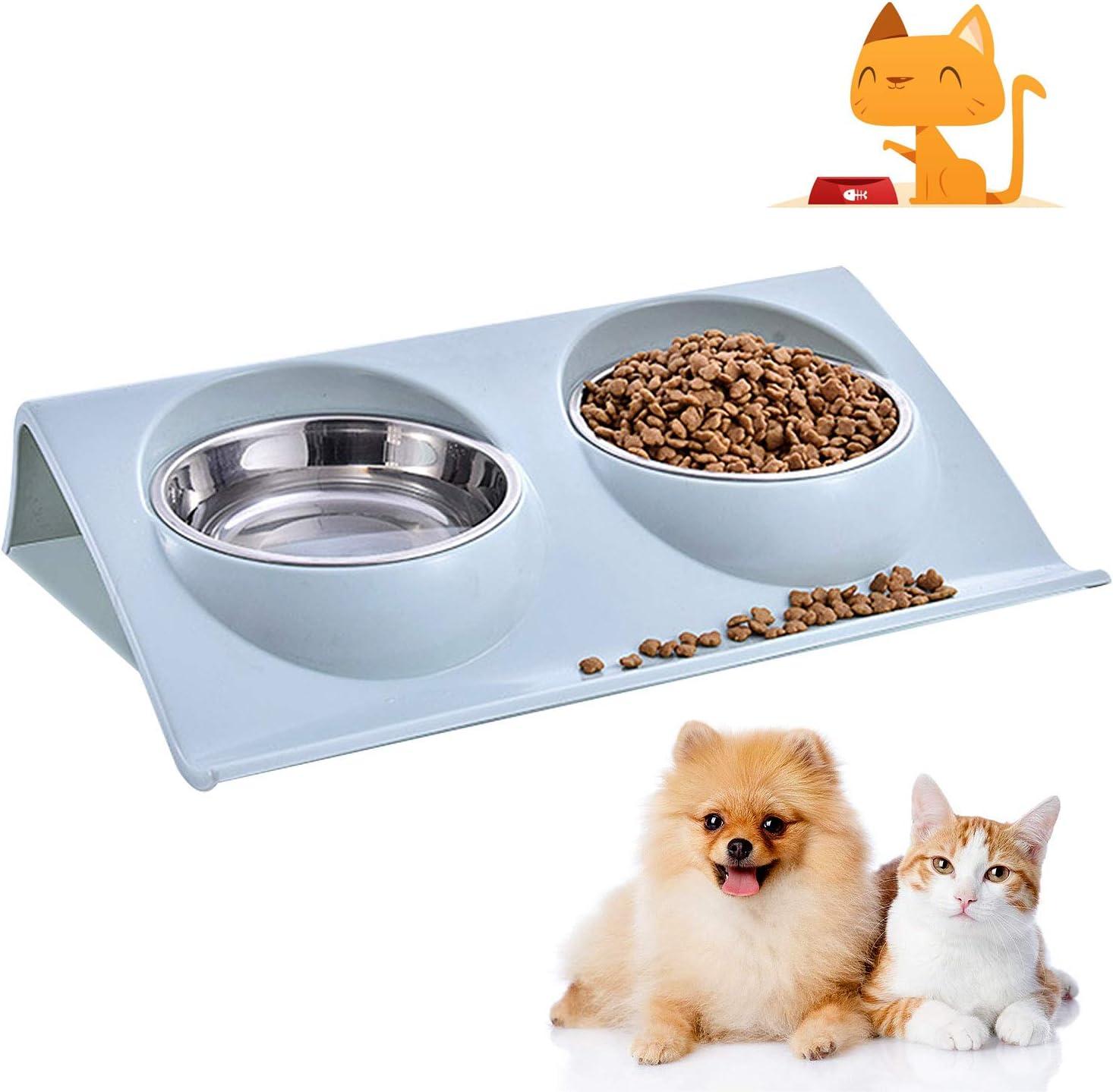 Bát Cho Mèo, Bát Cho Thú Cưng, Bát Cho Chó Mèo, Bát Đôi Cho Chó Mèo, Bát Ăn Cho Thú Cưng, Bát Inox Chống Trượt Cho Mèo