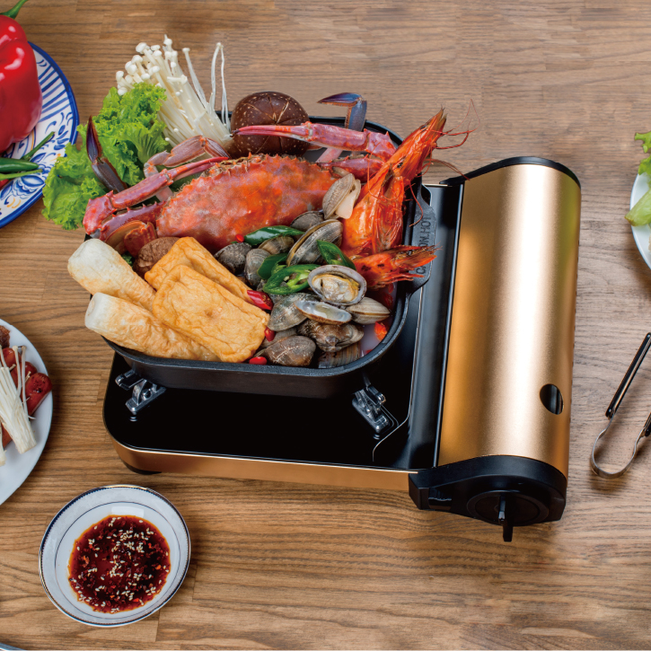 Bếp Ga Mini Cao Cấp Maxsun MS-7 - Công Suất 2900W, Sơn Tĩnh Điện, Nhôm Nhẹ Cao Cấp - Hàng Chính Hãng
