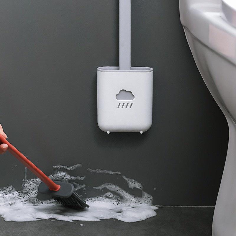 Chổi Vệ Sinh Nhà Tắm, Cọ Silicon Vệ Sinh Bồn Cầu Toilet Hình Đám Mây