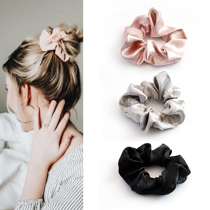 Scrunchies lụa cột tóc màu pastel trơn cao cấp iLita - Dây buộc tóc scrunchie set dễ thương sang trọng