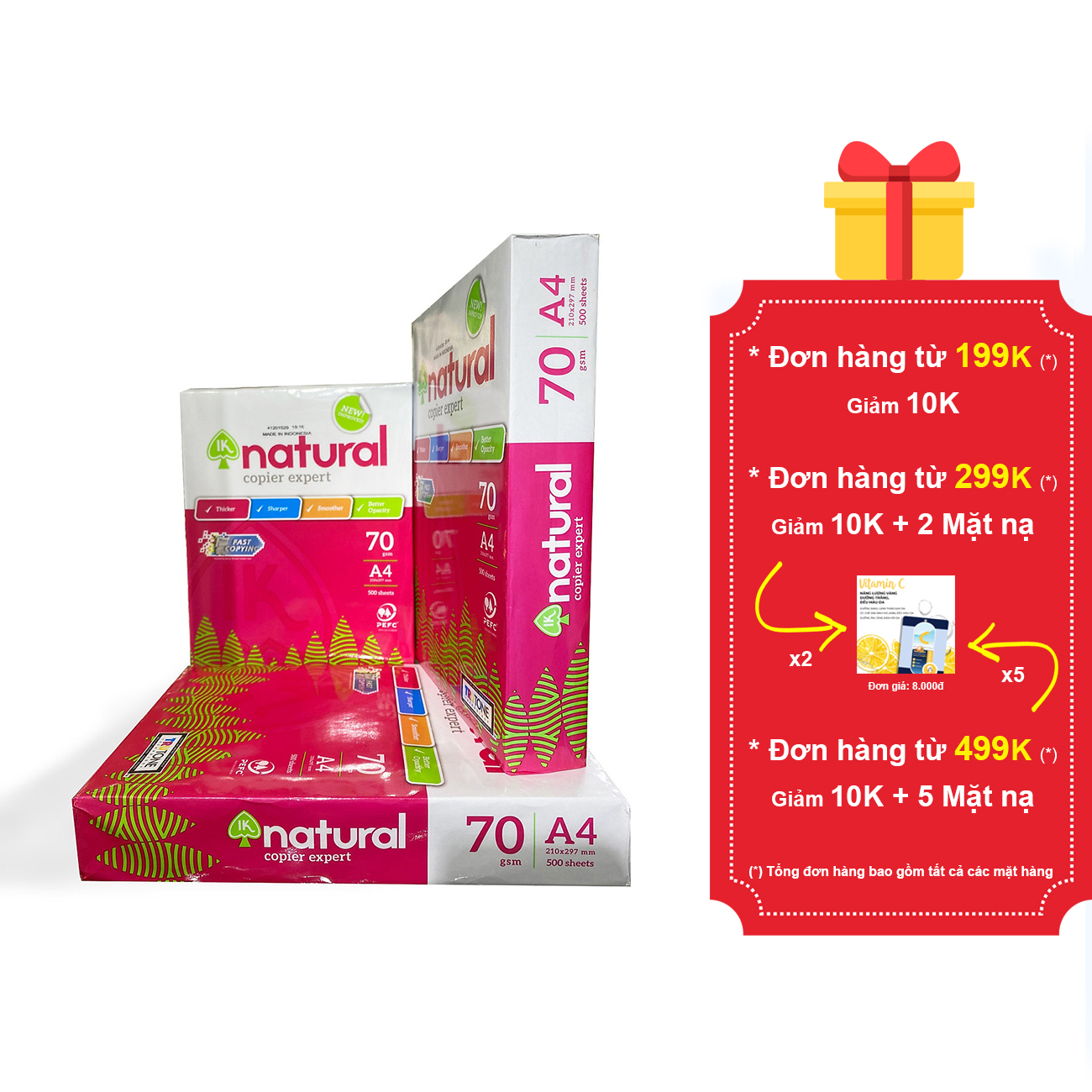 Giấy trắng IK Natural 70 A4