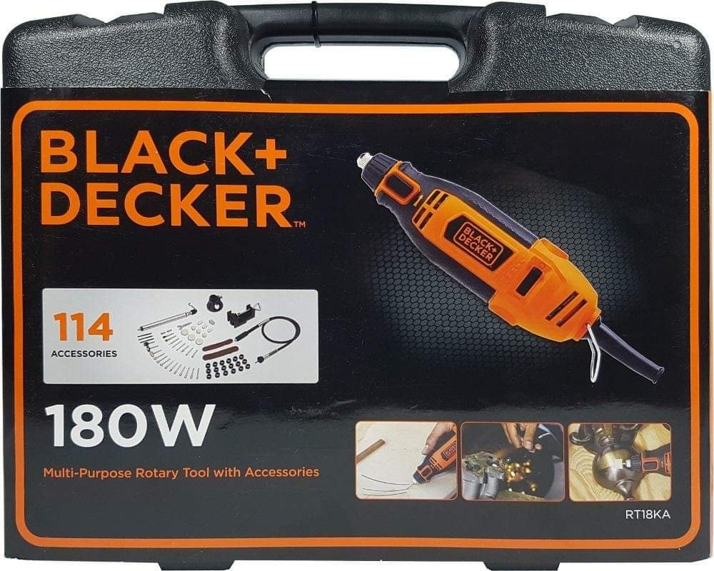 Máy chạm khắc đa năng 180w BLACK &amp; DECKER RT18KA- Hàng chính hãng