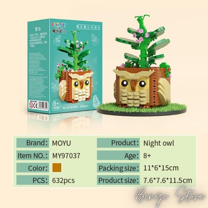 MÔ HÌNH LẮP RÁP CHẬU CÂY NIGHT OWL 632 CHI TIẾT