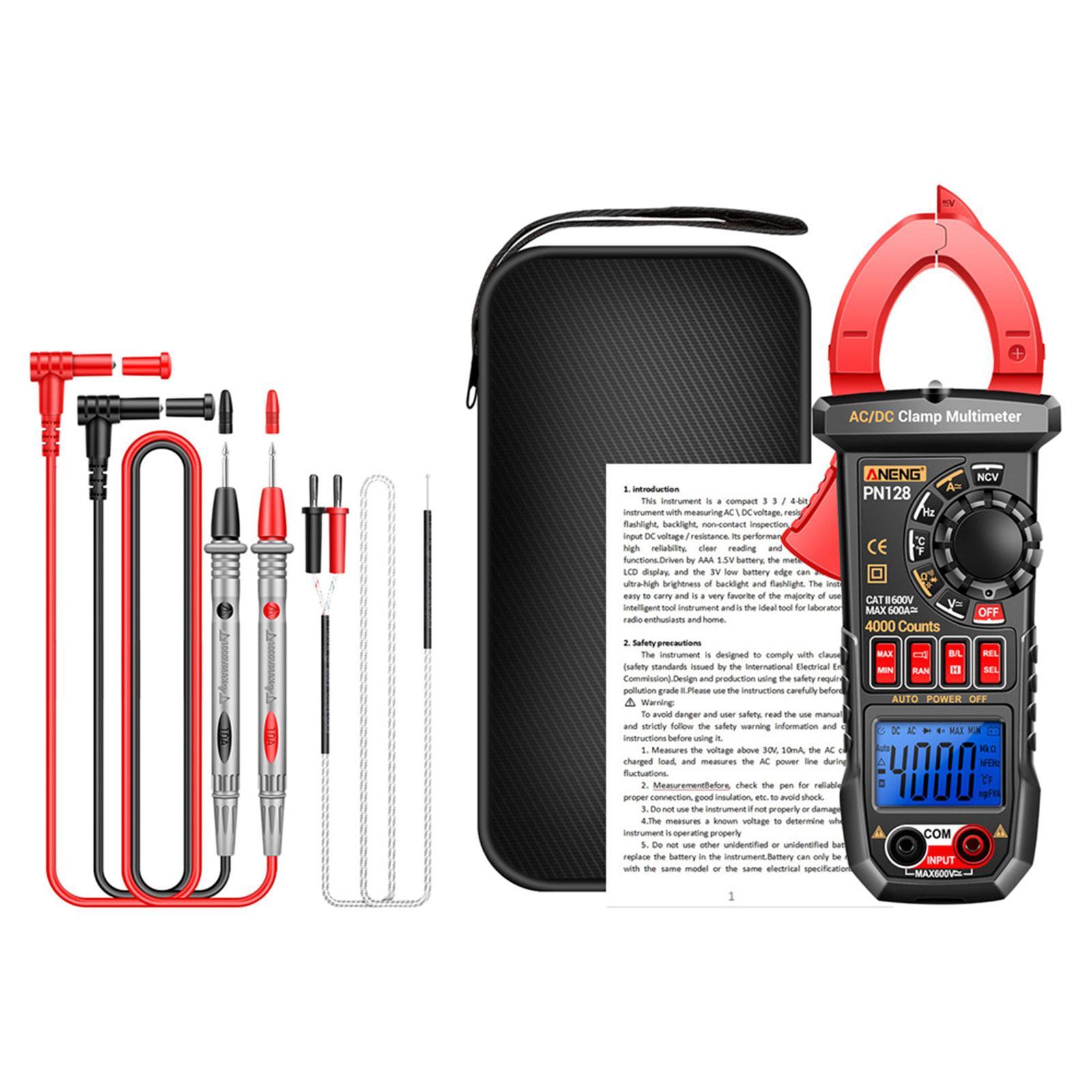 Digital Clamp Meter Voltage Tester Backlight Screen Non-contact Ncv,Resistance Voltage Meter Tool for Cars Troubleshooting Household Outlets
