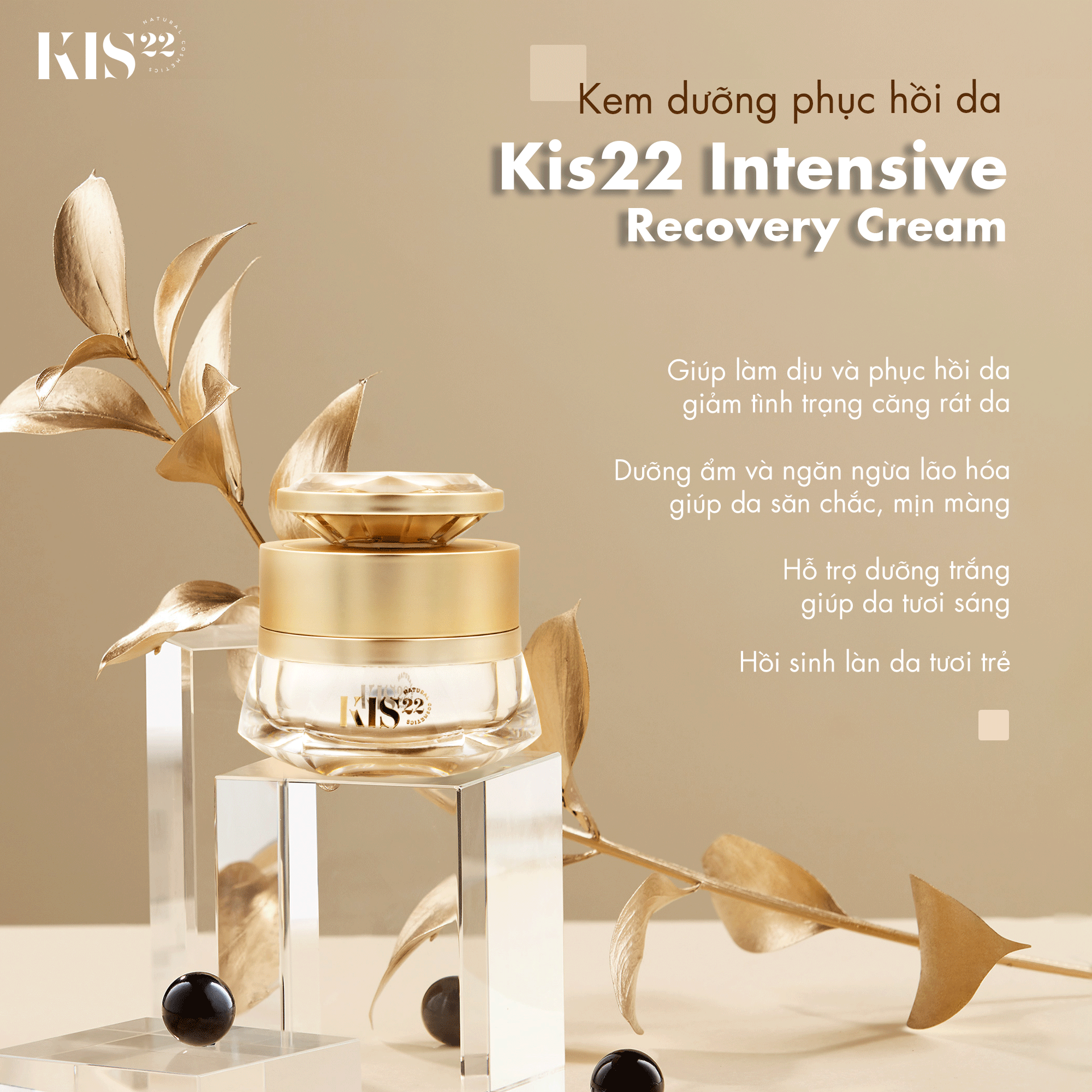 Kem Dưỡng Phục Hồi Da Kis22 Intensive Recovery Cream