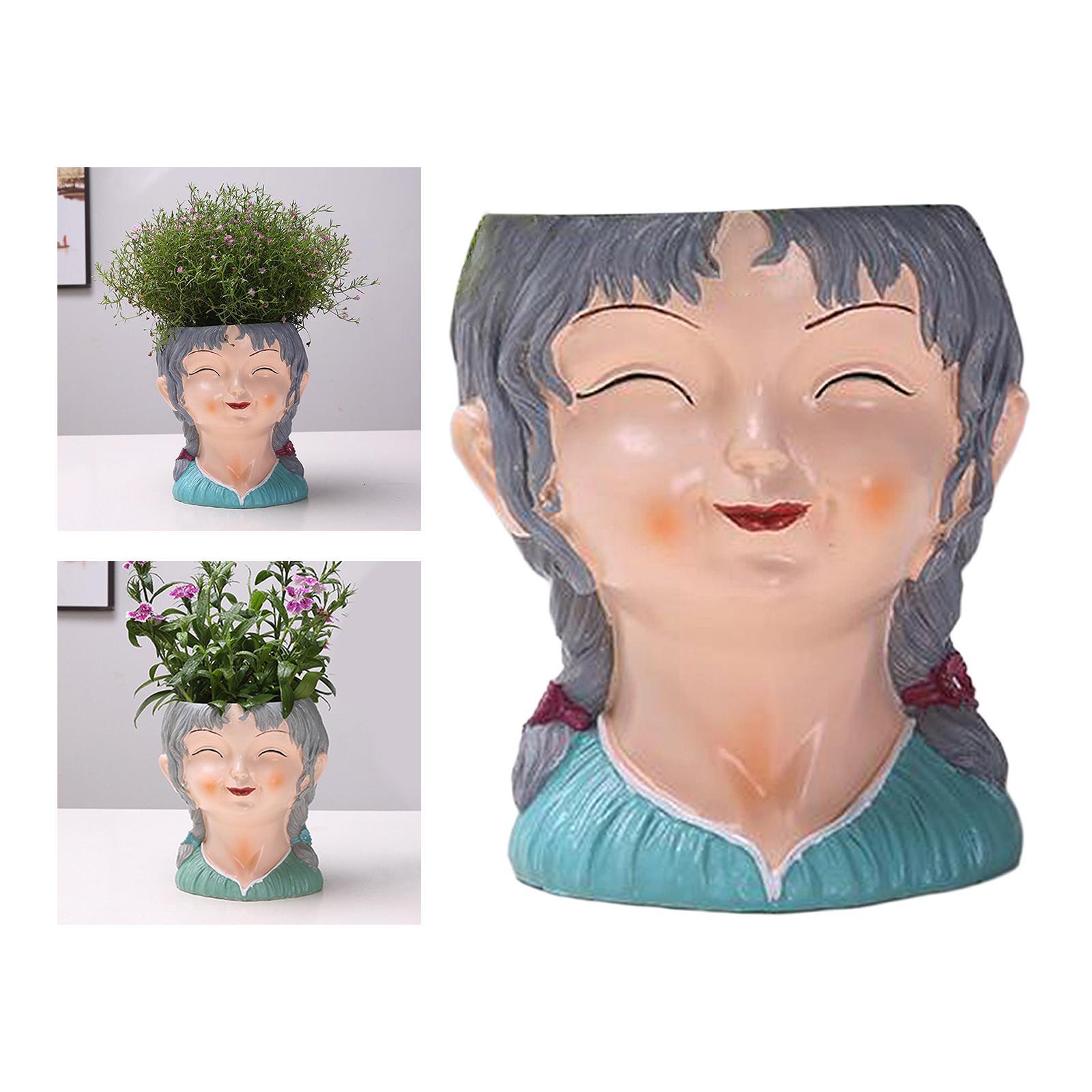 2Pcs   Flower Pot Head Plant Succulent Flowerpot