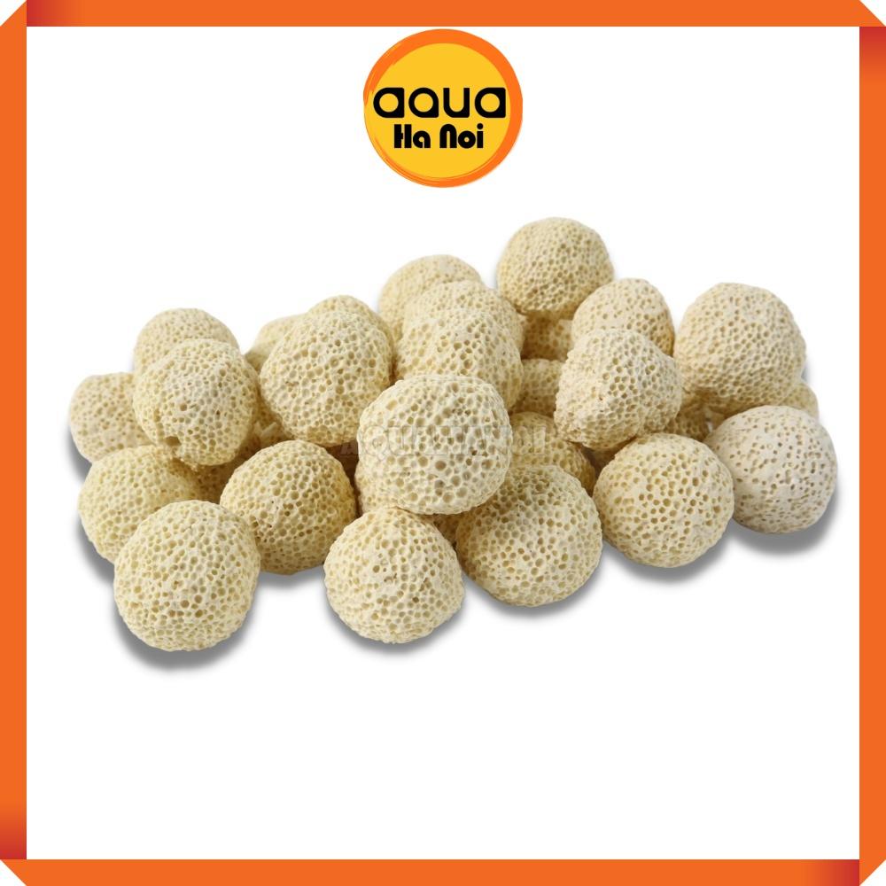 Sứ bi vàng - Vật liệu lọc làm trong nước hồ cá Koi, cá rồng, thủy sinh - 100g/500g