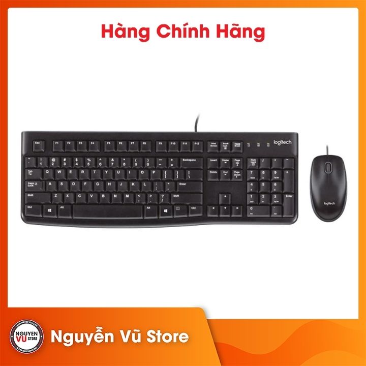 Combo chuột phím có dây Logitech MK120 - Hàng chính hãng