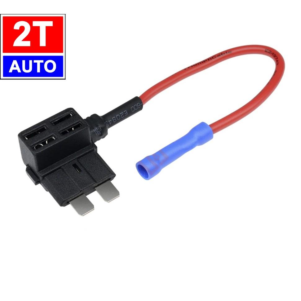 Dây câu nối cầu chì dưới vô lăng dùng cho ô tô, xe hơi LOẠI CHÂN TO TIÊU CHUẨN -Car Fuse Adapter Tap,   SKU:333