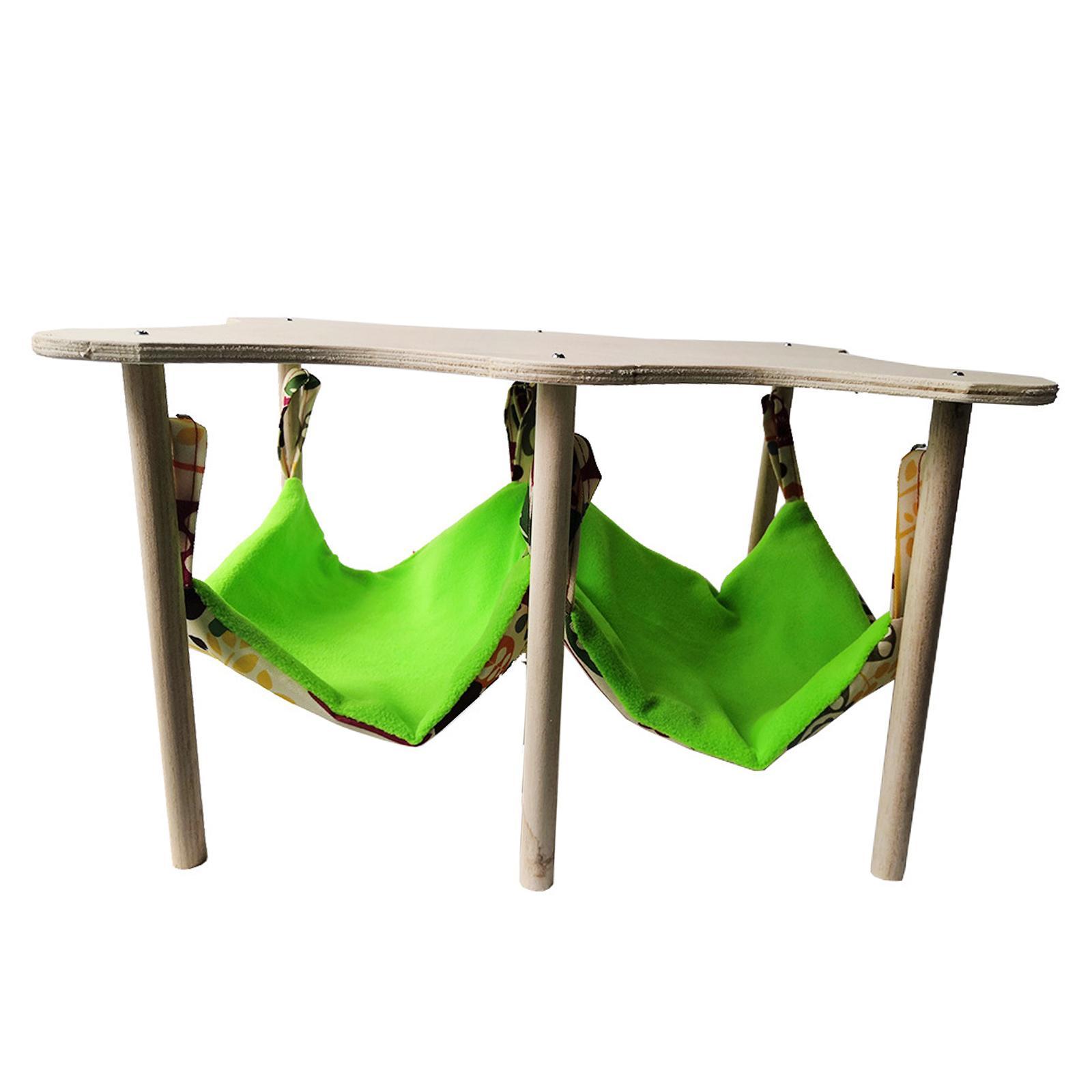 Guinea Pigs Hammock Guinea Pig Hideout with Durable Wooden Stand Hanging Bed Hamster Hammock for Chinchilla Small Animals Dwarf Rabbit Bunny