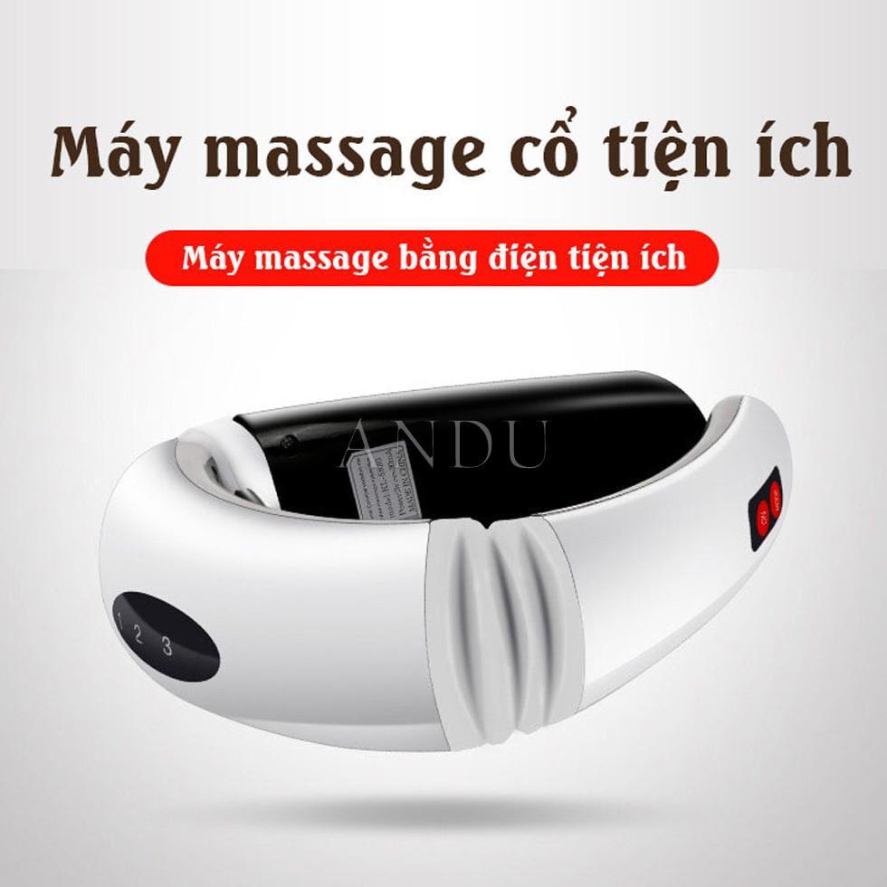 Máy massage Cổ 3D Thế Hệ Mới, Máy massage vật lí trị liệu cao cấp Đẩy lùi đau nhức vai gáy, đau lưng, mỏi cổ