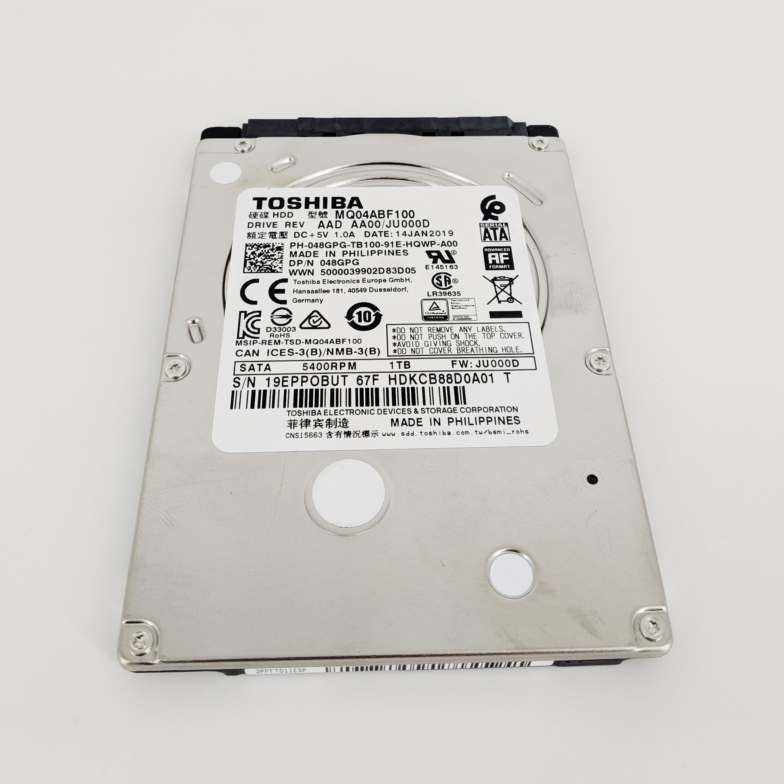 HDD Toshiba 1TB  / 1000GB 5400rpm Sata 7mm 2.5 &quot; - Hàng Chính Hãng