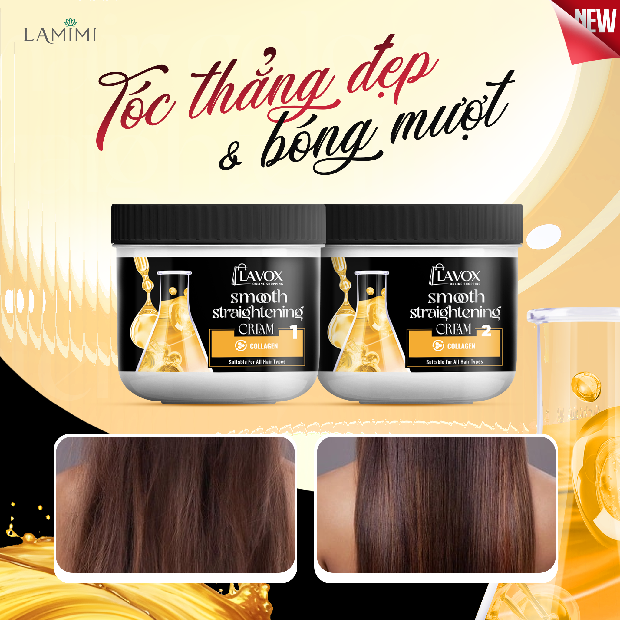 Kem Duỗi Tóc Suôn Mượt Collagen Lavox Online Shopping