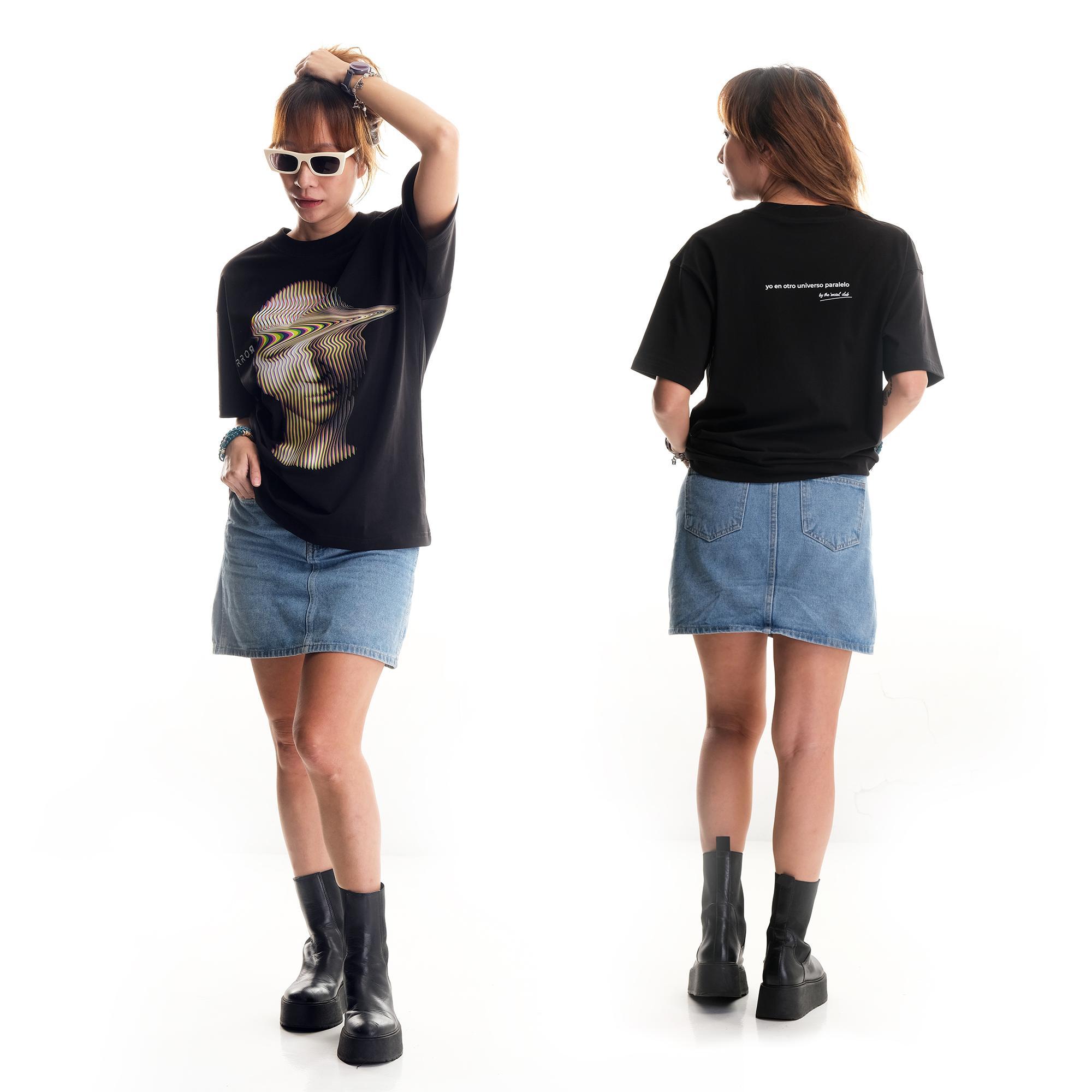 Áo Thun Oversize Nam Nữ Cặp Đôi Error Head Local Brand Error Cotton Mỹ Tee Basic Màu Đen Vải Trơn Không Xù Lông