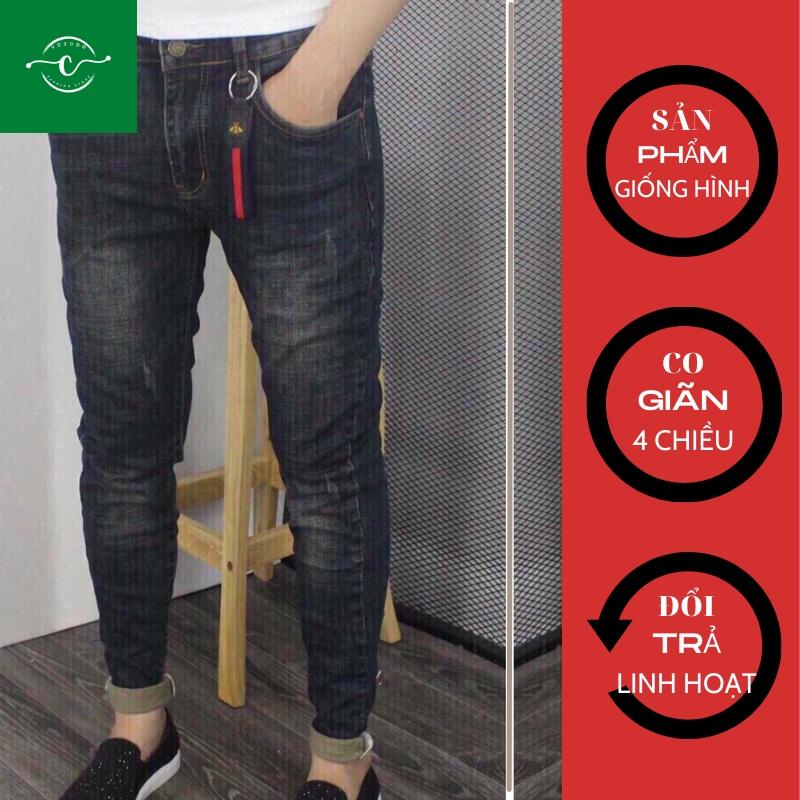 Quần Jean Nam, Màu Đen Cao Cấp, Không Phai Màu Quần Bò VOZODO 28