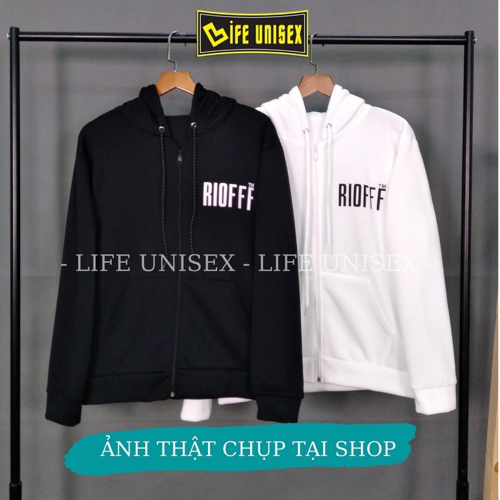 Áo khoác nỉ Hoodie RIPOFFF Dây Kéo Form rộng Áo Nỉ Bông ulzzang Phong Cách Unisex Unisex
