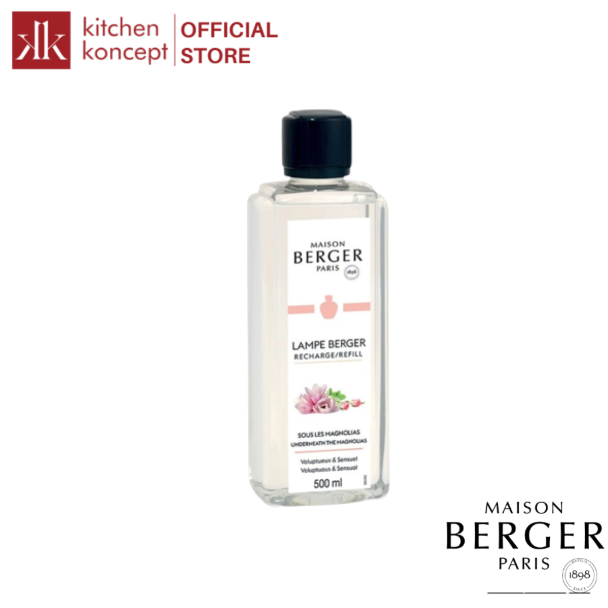 Maison Berger - Tinh dầu đèn xông hương Underneath the Magnolias - 500ml