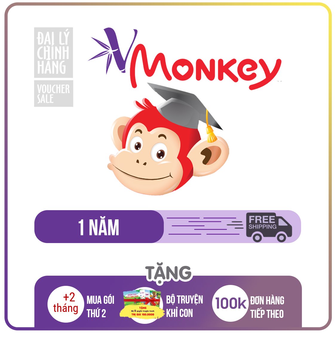 VMonkey (Mã giấy) - Học tiếng Việt (Trọn đời, 1 năm) theo Chương trình GDPT Mới cho trẻ Mầm non & Tiểu học