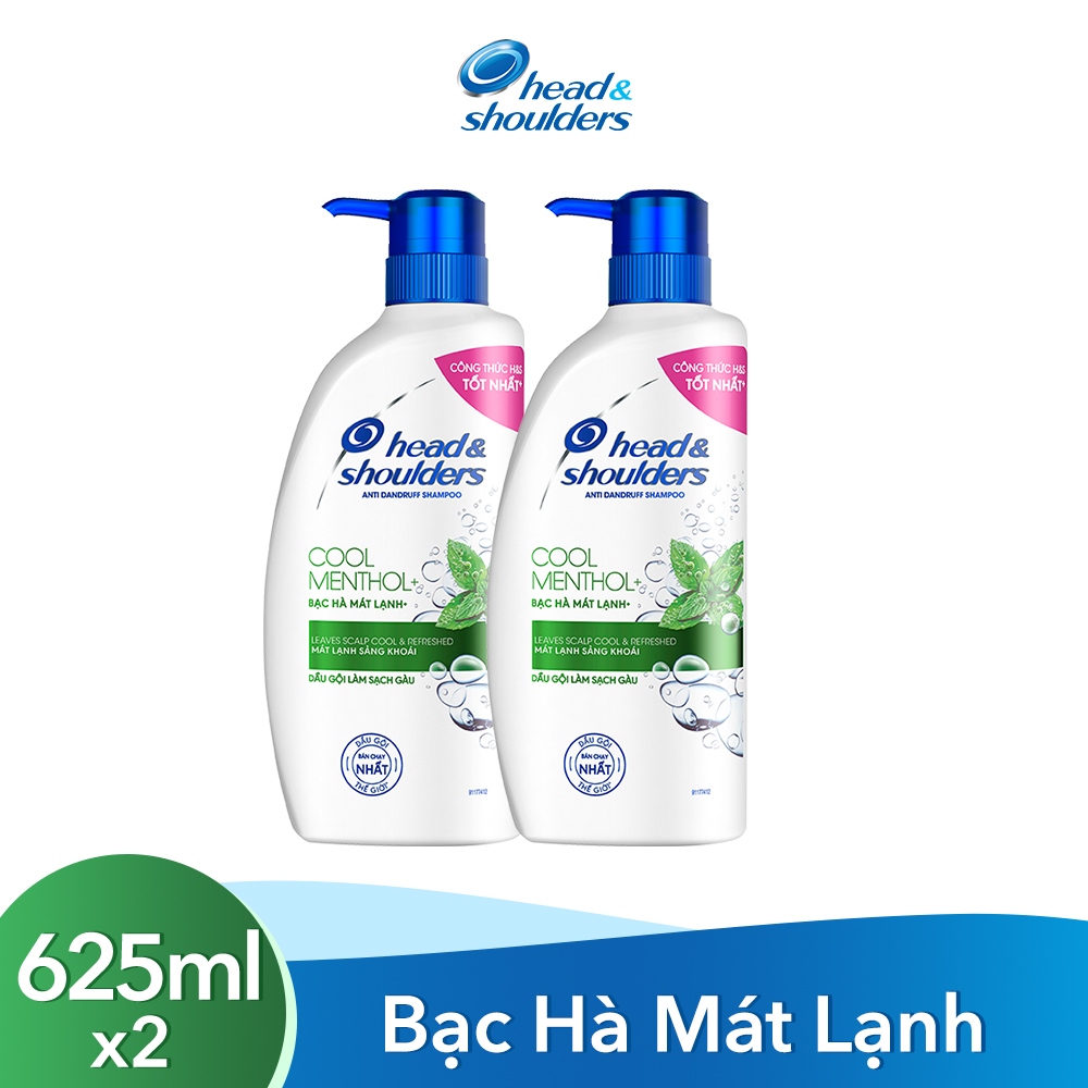 Combo 2 Dầu Gội HEAD &amp; SHOULDERS Bạc Hà Mát Rượi 625ml