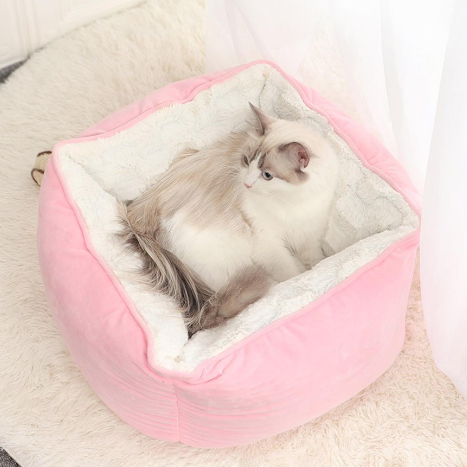 Square Dog Bed Pet Bed Autumn Winter Warm Comfortable Bed Nest Warm Dog Cat