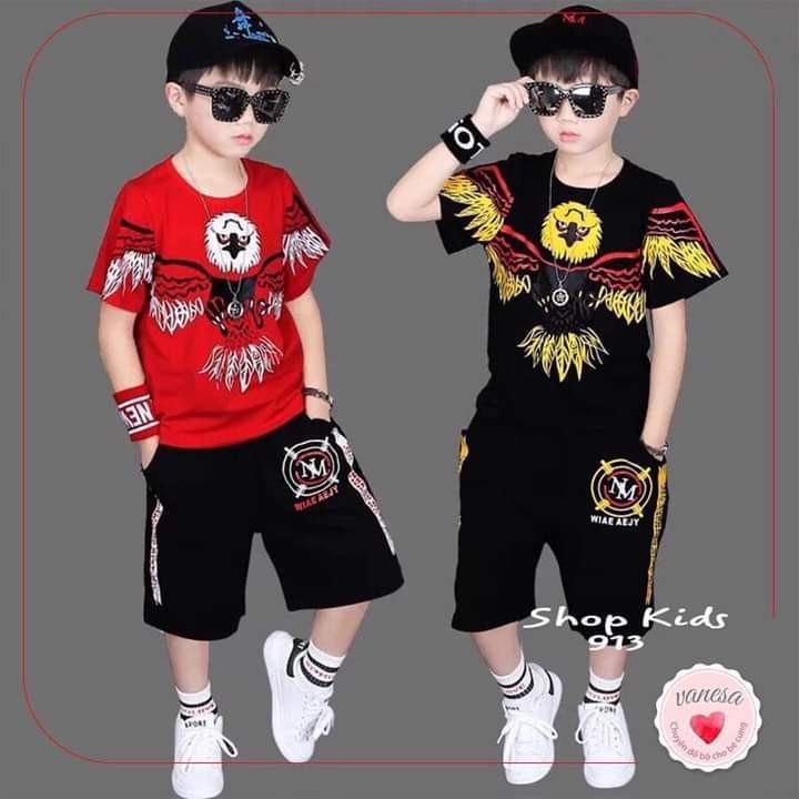 -BỘ THUN BÉ TRAI SÀNH ĐIỆU CÁ TÍNH-ĐỒ BỘ BÉ TRAI-MINH TUYẾT FASHION