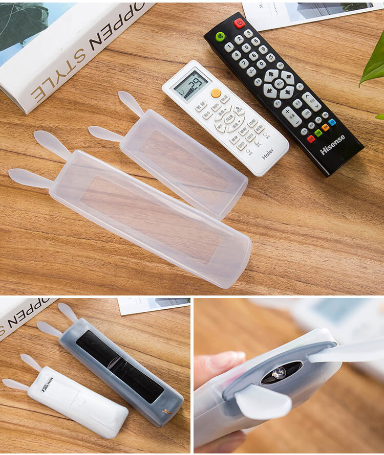 Vỏ Bọc Điều Khiển TV Remote Điều Hoà Silicone Tai Thỏ Dạ Quang Phát Sáng Chống Thấm Nước Bụi Bẩn - Hàng Nhập Khẩu