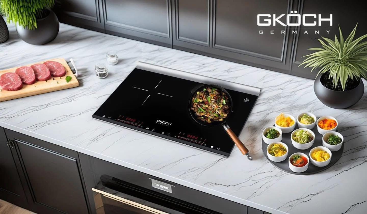 BẾP TỪ ĐÔI GKÖCH - PHIÊN BẢN LUXURY THÔNG MINH, CHUẨN NỘI ĐỊA ĐỨC Hàng chính hãng