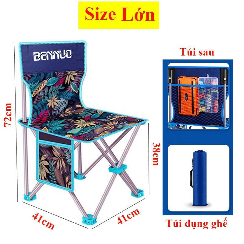 Ghế Xếp, Ghế Câu Cá Hạ Bích gấp gọn mini bỏ túi dễ dàng mang đi du lịch , dã ngoại KK-7