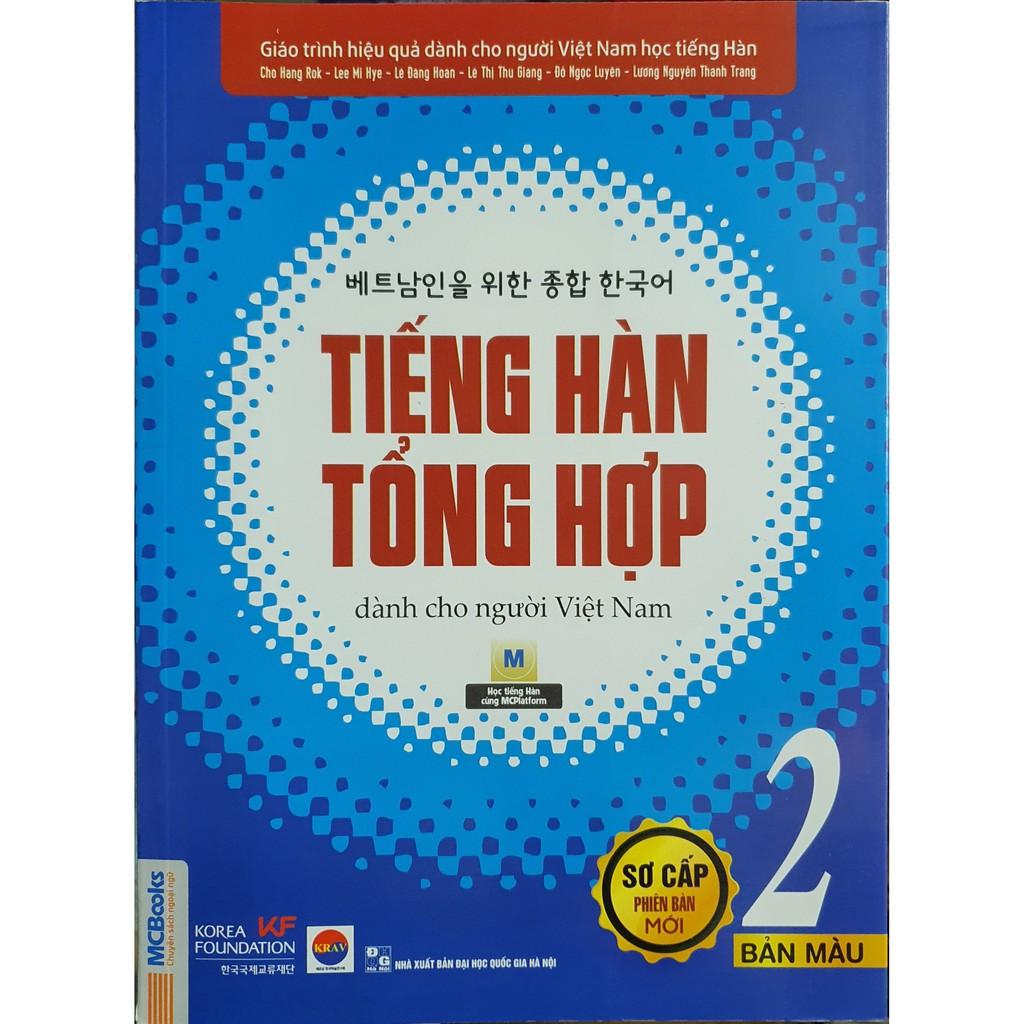 Sách - Giáo trình tiếng hàn tổng hợp sơ cấp 2 dành cho người Việt Nam phiên bản màu