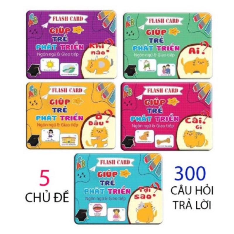 Bộ Thẻ Flash Card 300 Câu Hỏi Và Trả Lời Giúp Bé Phát Triển Ngôn Ngữ, Giao Tiếp