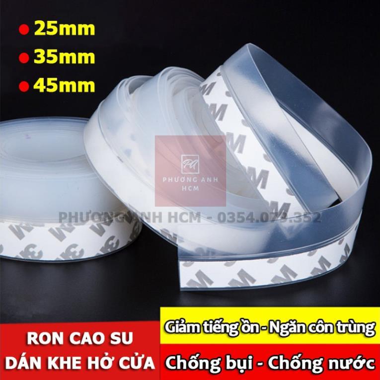 Ron (Gioăng) Cao Su Dán Khe Hở Chân Cửa 3M - Chống Bụi, Chống Nước, Giảm Tiếng Ồn, Ngăn Côn Trùng