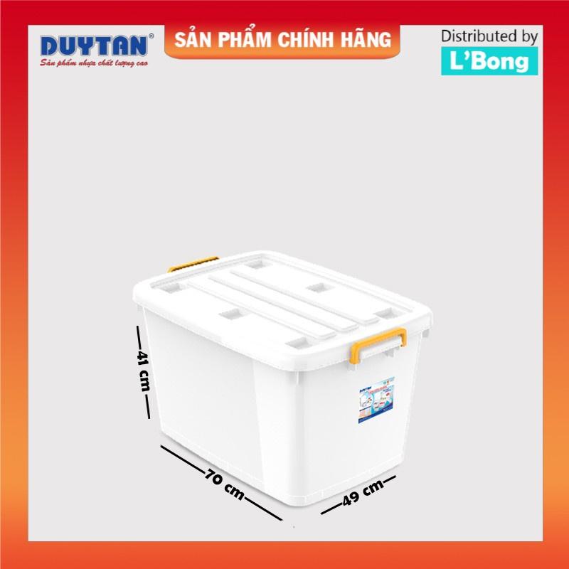 Thùng nhựa có bánh xe Duy Tân 90L 70*49*41cm