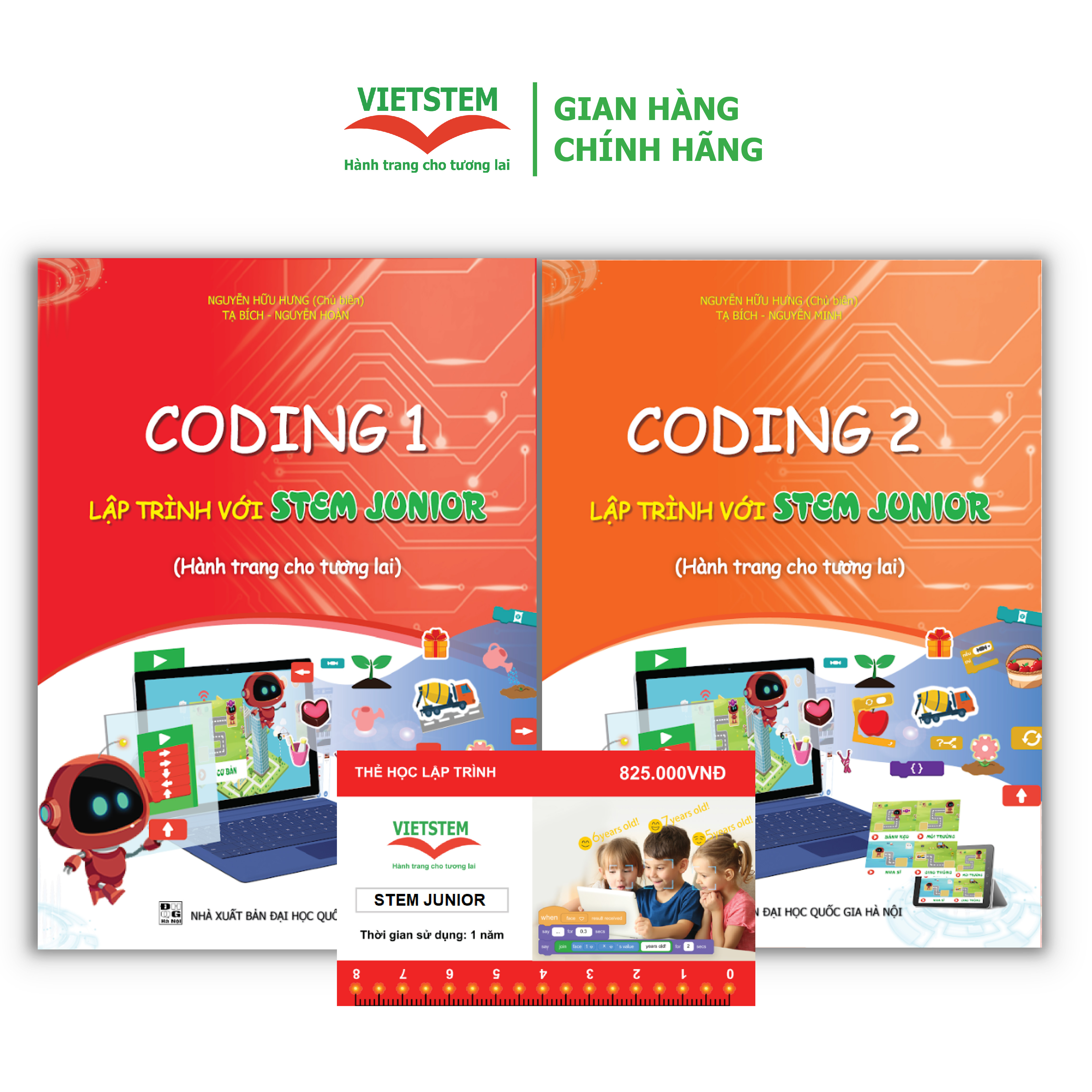 Bộ sách kèm ứng dụng lập trình cho học sinh từ 4 - 7 tuổi (Lập trình với STEM JUNIOR)