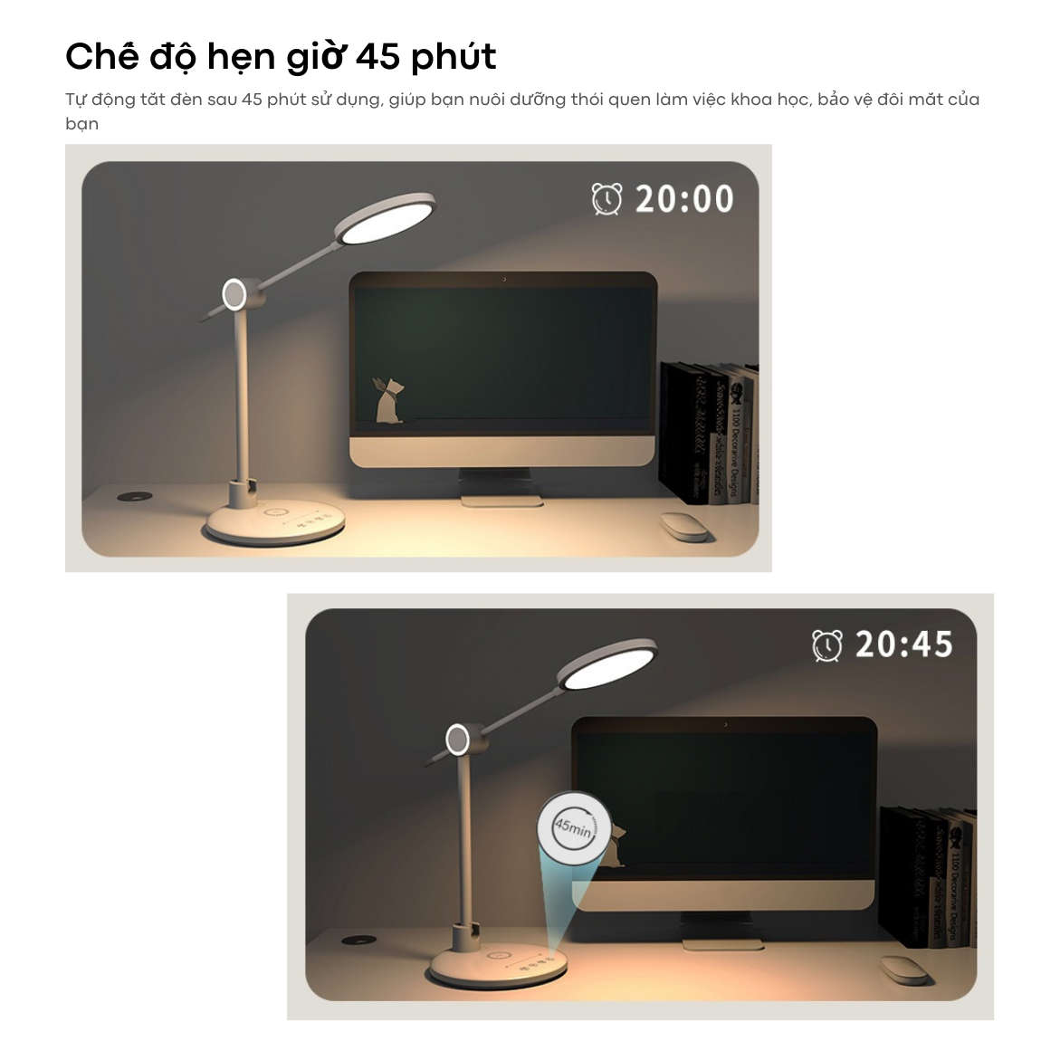 Đèn Bàn Học LED RG0 Tamayoko 3 Chế Độ Ánh Sáng Bảo Vệ Mắt Chống Cận Thị Không Phát Xạ Ánh Sáng Xanh Model TB-55S/SW