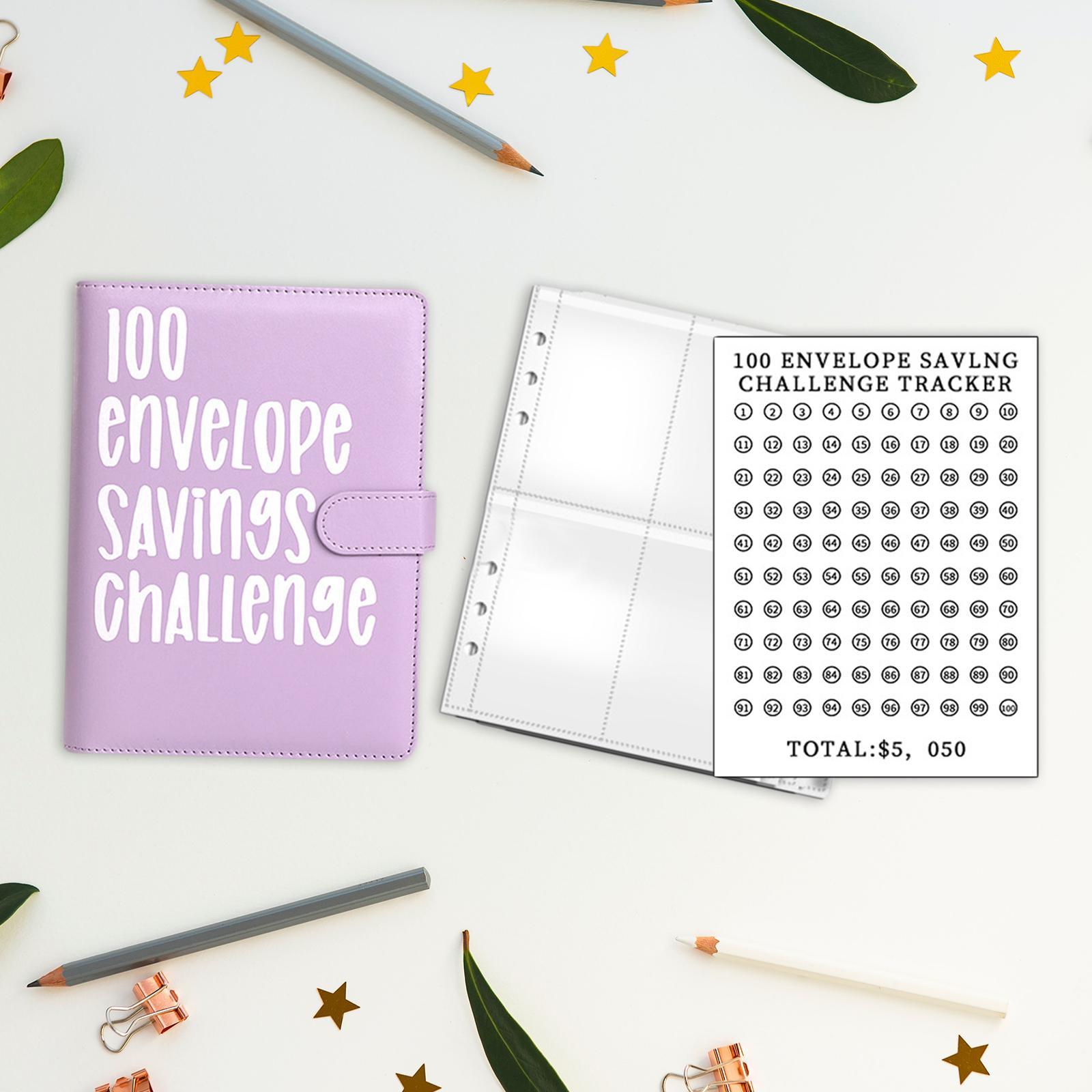 Envelope Challenge Binder, Creative Money Organizer Savings Challenges Binder for Budgeting