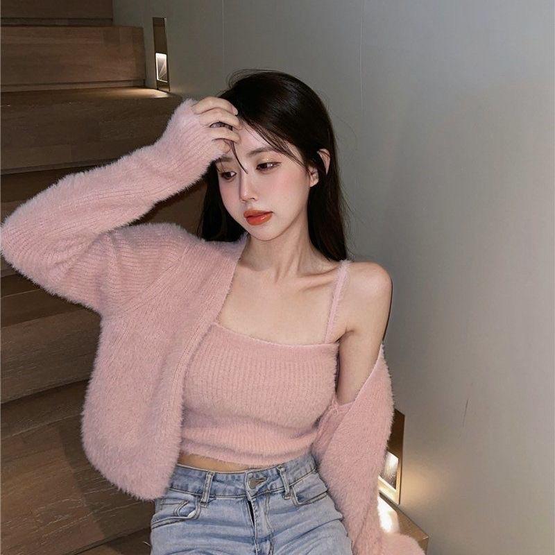 SET ÁO HAI DÂY LEN LÔNG CROTOP SEXY